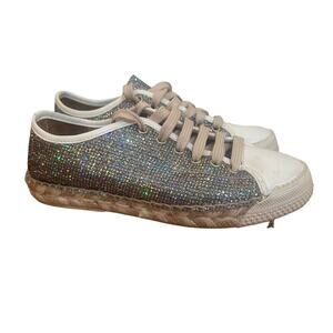 Maypol Espadrilles Sneaker sz 37 Silver Sparkly Espadrille Flats
